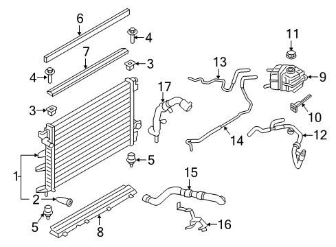 2019 Lincoln Continental Radiator & Components Diagram