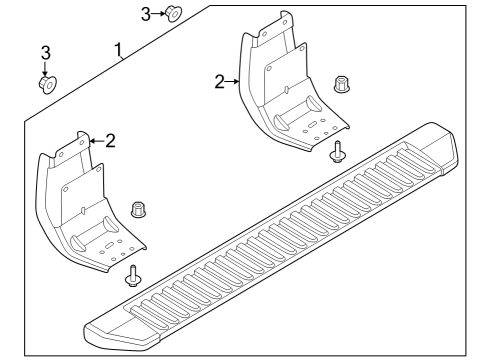 2024 Ford F-350 Super Duty Running Board Diagram 9 - Thumbnail