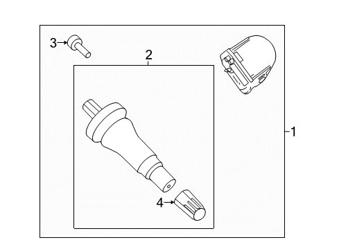 2024 Lincoln Navigator TPMS Sensor Diagram for PR3Z-1A189-A