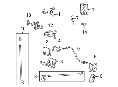 2004 Ford Excursion Door & Components Diagram