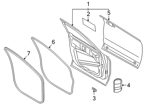 2023 Ford Bronco Sport Door & Components Diagram 1 - Thumbnail