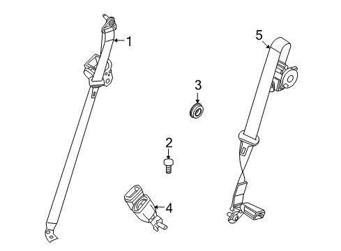2009 Ford Taurus X Rear Seat Belts Diagram
