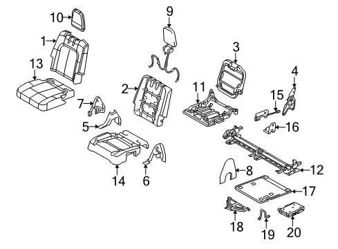 2012 Lincoln MKT Third Row Seats Diagram