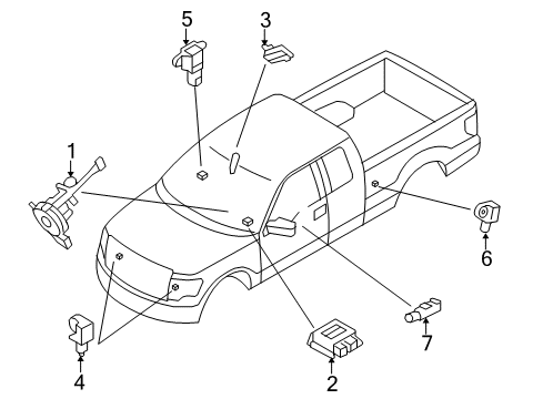 2014 Ford F-150 Air Bag Components Diagram 4 - Thumbnail