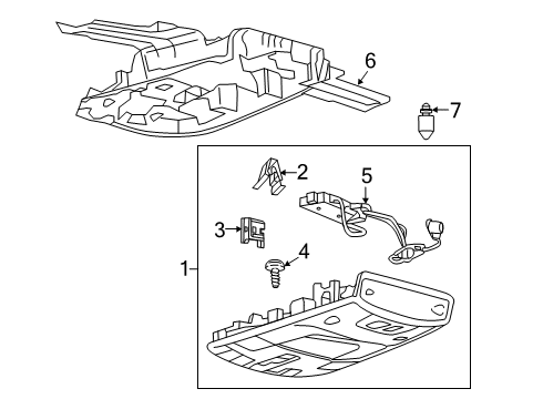 2017 Ford F-150 Overhead Console Diagram 3 - Thumbnail