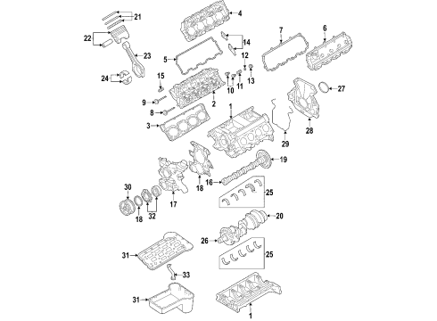 2005 Ford F-350 Super Duty Engine Parts & Mounts, Timing, Lubrication System Diagram 2 - Thumbnail