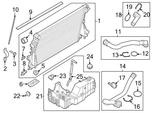 2023 Ford F-350 Super Duty Radiator & Components Diagram 2 - Thumbnail