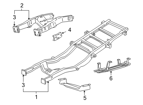 2007 Ford F-350 Super Duty Frame & Components Diagram 2 - Thumbnail