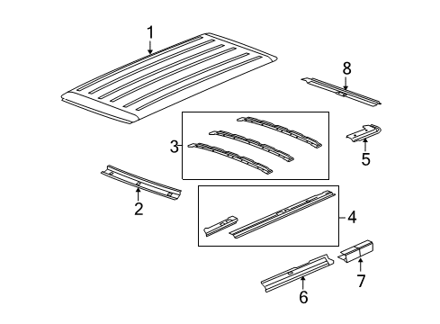 2013 Ford E-250 Roof & Components Diagram