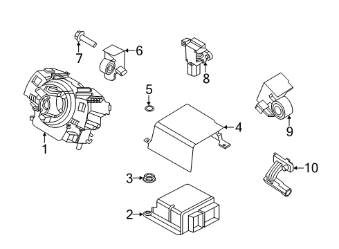 2021 Ford Police Interceptor Utility Air Bag Components Diagram 2 - Thumbnail