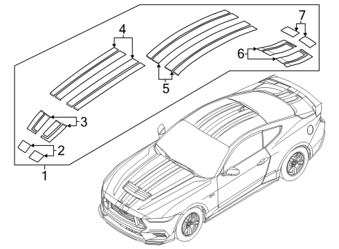 2024 Ford Mustang Stripe Tape Diagram 2 - Thumbnail