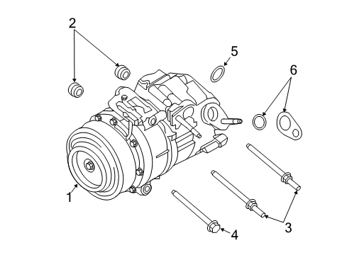 2016 Lincoln MKX A/C Condenser, Compressor & Lines Diagram 3 - Thumbnail