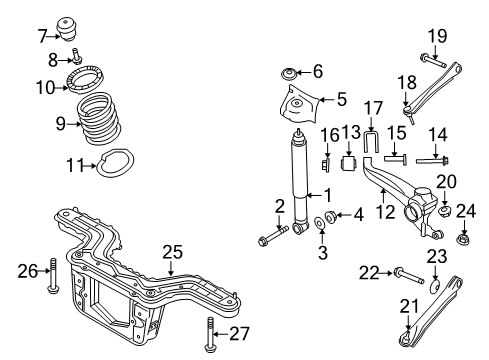 2012 Ford Escape Rear Suspension Components, Stabilizer Bar Diagram 6 - Thumbnail