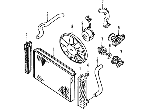 2000 Mercury Villager Thermostat Diagram for XF5Z-8575-AA