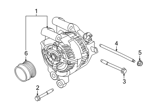 2019 Ford Escape Alternator Diagram 2 - Thumbnail