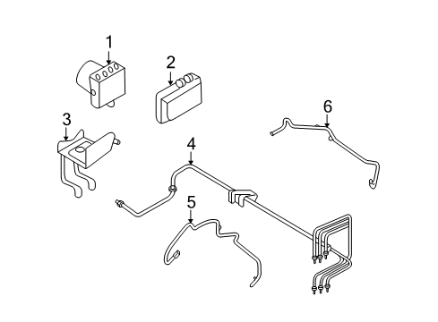 2010 Ford Flex ABS Components Diagram