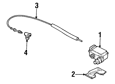 2001 Lincoln Town Car Cruise Servo Diagram for 1W1Z-9C735-AA