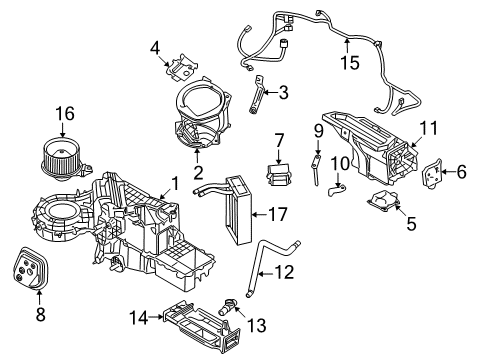 2008 Lincoln Navigator A/C & Heater Control Units Diagram