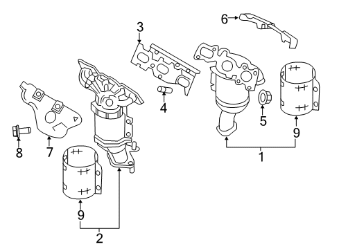 2016 Lincoln MKT Exhaust Manifold Diagram 2 - Thumbnail