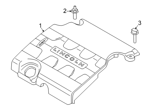 2016 Lincoln MKX Engine Cover Diagram for GP5Z-6A949-A
