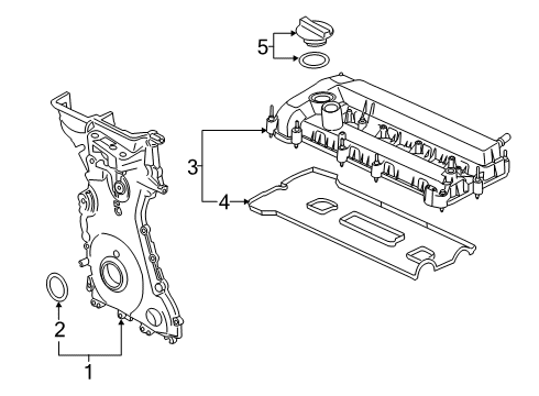 2021 Ford Transit Connect Valve & Timing Covers Diagram