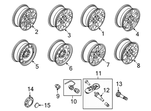 2021 Ford F-150 Wheels Diagram 3 - Thumbnail