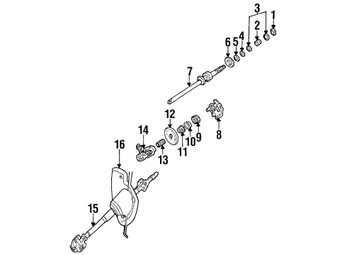 1994 Mercury Cougar Shaft & Internal Components Diagram