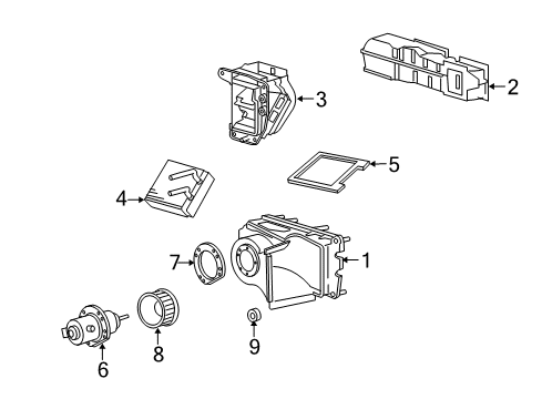 2014 Ford E-250 A/C Evaporator & Heater Components Diagram 3 - Thumbnail