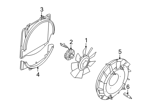 2009 Ford E-350 Super Duty Cooling System, Radiator, Water Pump, Cooling Fan Diagram 2 - Thumbnail