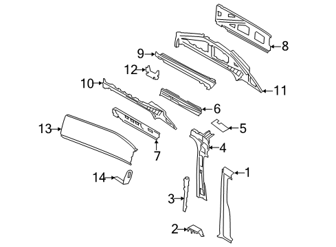 2020 Ford Transit-150 Center Pillar Diagram 2 - Thumbnail