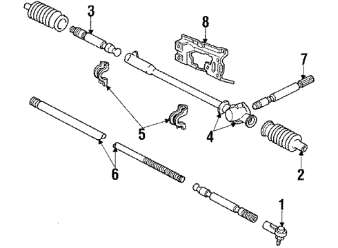 1985 Ford EXP Steering Column & Wheel, Steering Gear & Linkage Diagram 3 - Thumbnail