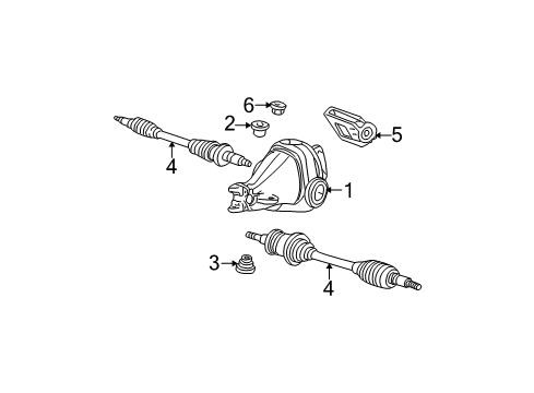 2003 Ford Mustang Differential Assy Upper Insulator, Rear Passenger Side Diagram for 1R3Z-4B424-AA