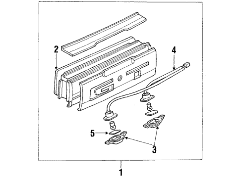 1991 Ford Probe License Lamps Diagram 1 - Thumbnail