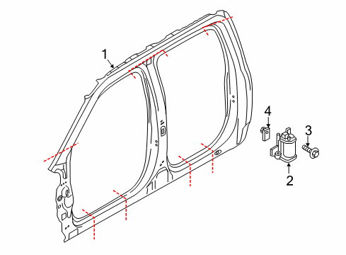 2021 Ford F-350 Super Duty Aperture Panel Diagram 1 - Thumbnail