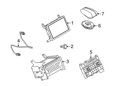 2011 Ford Taurus Navigation System Components Diagram