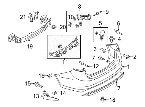 2011 Ford Fiesta Rear Bumper Diagram