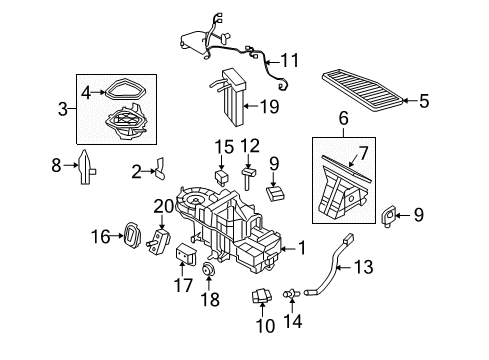 2011 Mercury Mariner HVAC Case Diagram 2 - Thumbnail