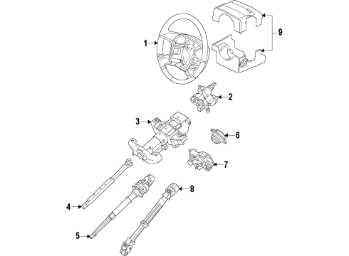 2016 Lincoln Navigator Steering Wheel Diagram for FL7Z-3600-AC