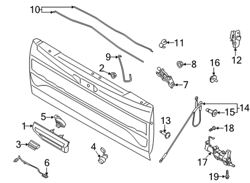 2023 Ford F-150 Lock & Hardware Diagram 6 - Thumbnail