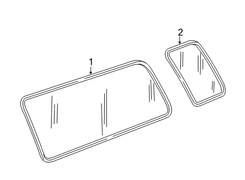 2008 Ford E-150 Side Panel - Glass & Hardware Diagram 3 - Thumbnail