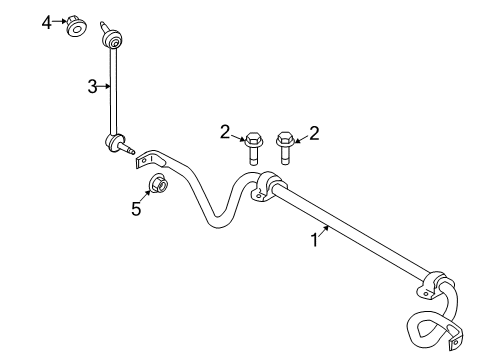 2009 Ford Taurus X Stabilizer Bar & Components - Front Diagram