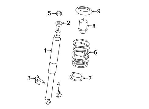 2012 Lincoln MKX Shocks & Components - Rear Diagram