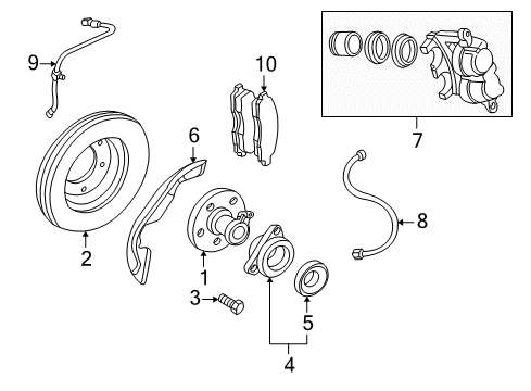 2003 Lincoln Aviator Yaw Rate Sensor Diagram for 3C5Z-3C296-BB