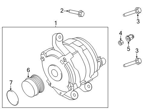 2020 Ford Escape Pulley Diagram for JX6Z-10344-A