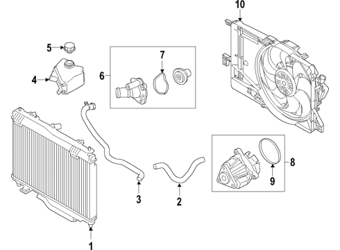 2018 Ford EcoSport Fan Assembly Diagram for GN1Z-8C607-B