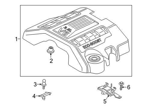 2015 Ford F-150 Engine Appearance Cover Diagram
