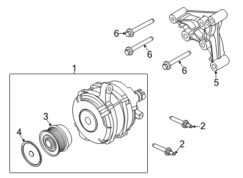 2020 Ford Explorer Alternator Diagram for L1MZ-10346-C