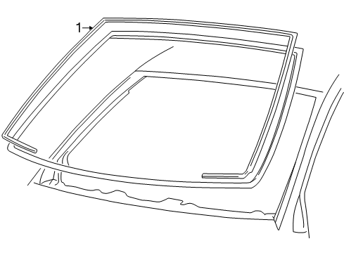2006 Ford Crown Victoria Windshield - Reveal Moldings Diagram