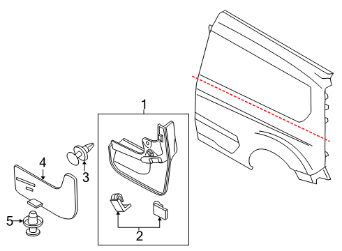 2023 Ford Transit Connect Exterior Trim - Side Panel Diagram 1 - Thumbnail