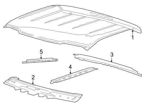 2023 Ford F-150 Roof & Components Diagram 3 - Thumbnail